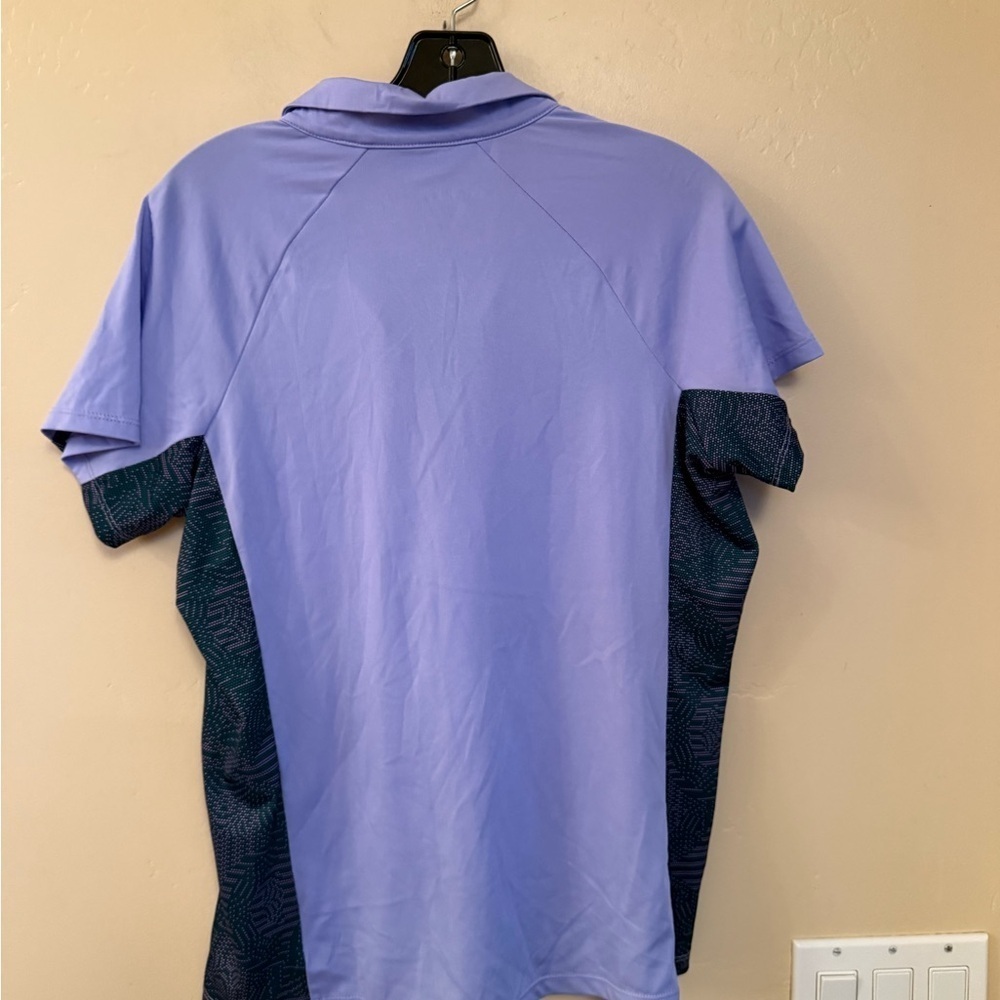 Lady Hagen White and Blue Women’s Polo Shirt - Picture 7 of 7